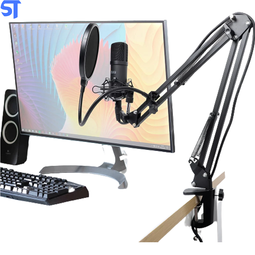 Microfone Condensador Uhuru Xlr, Profissional, Para Estúdio, Kit De Podcasts, Transmissões E Gravações De Youtube